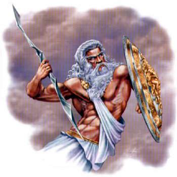 Zeus lanzando un rayo